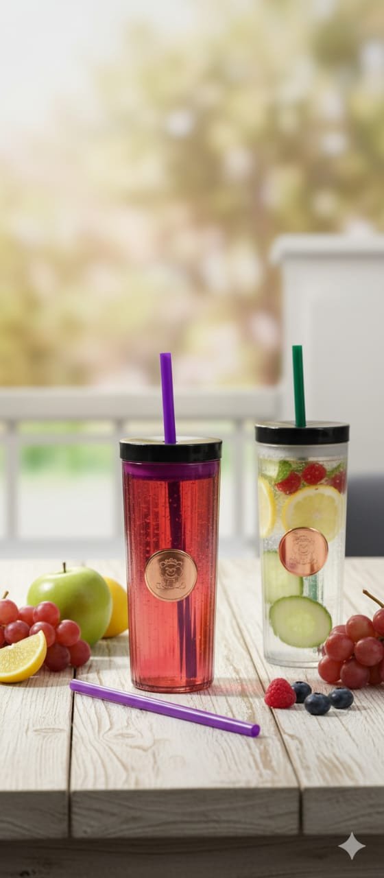 Gradient Tumbler with Straw – Leakproof & Reusable