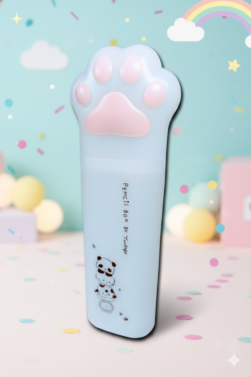 Cute Paw-Shaped Silicone Pencil Box | Soft Stand-Up Pencil Case for Kids