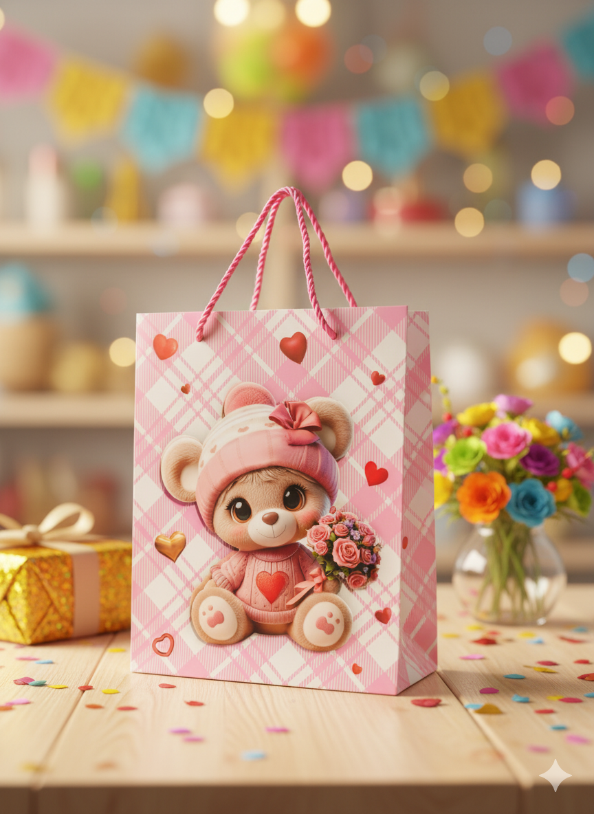 Premium Teddy Bear Paper Bags