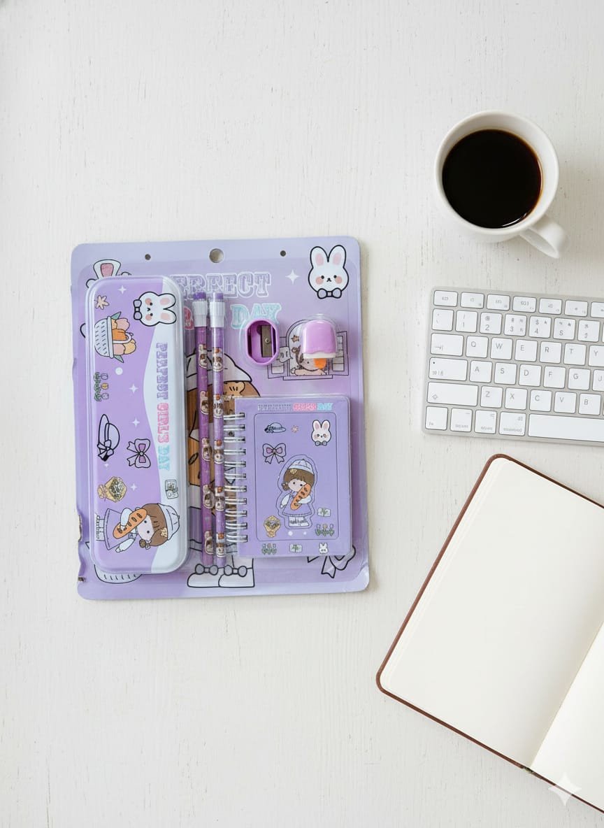 Cute Kids’ Stationery Gift Set – 6-in-1 Combo