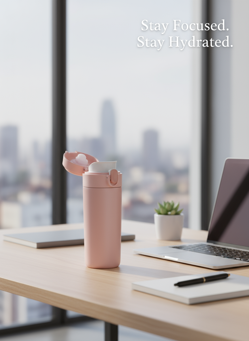 “Just Love” Vacuum Insulated Bottle – 380ML | Elegant, Leakproof & Travel-Friendly